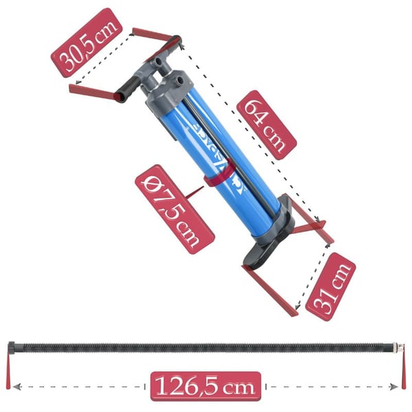 Handpump för SUP-bräda med tryckmätare - dubbelkolv