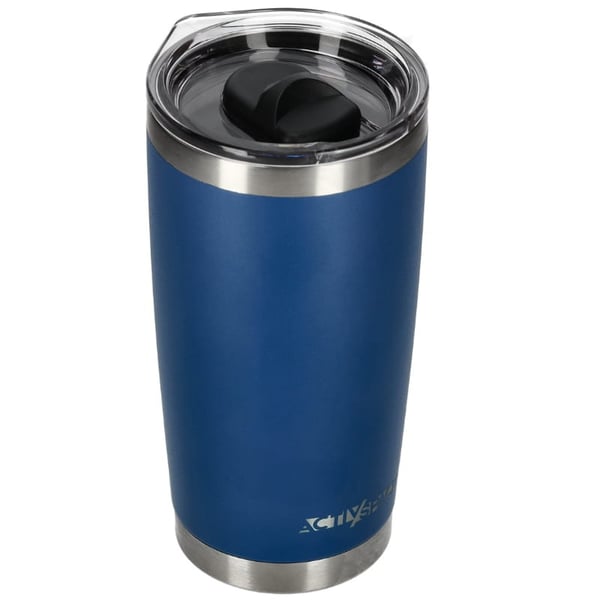 Suuri teräksinen termosmuki 600ml - sininen