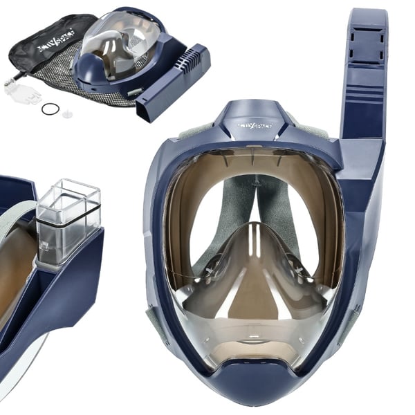 Premium helmaske til snorkel - S/M blå M05