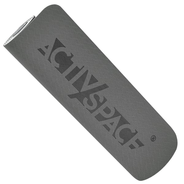 TPE-matto kuntojoogaharjoituksiin, vaahtomuovipehmuste - musta/harmaa - 0,6 cm