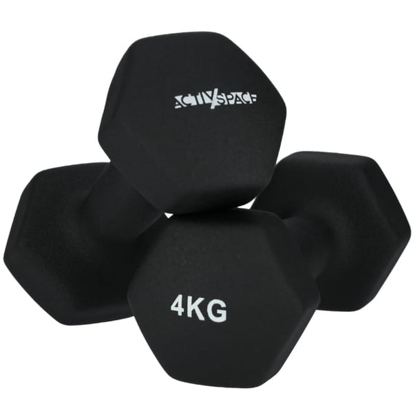 KÄSIPAINOT 2x4kg harjoituksiin - neopreenipainot