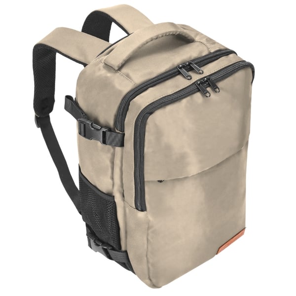 Reseryggsäck 40x20x25 för flygplan, lätt handbagage - beige