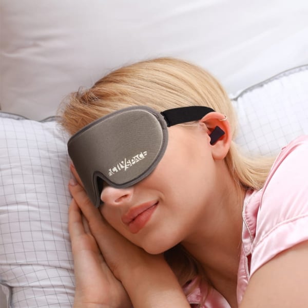 3D PREMIUM ögonmask för sömn och resor - Grå