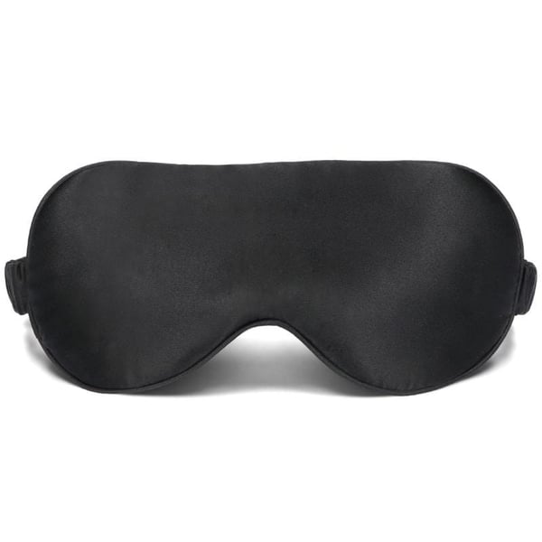 Sidenögonmask bekväm för sömn - svart