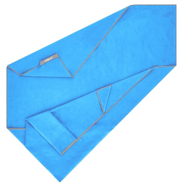 Snabbtorkande mikrofiberhandduk 180x90cm stor - blå