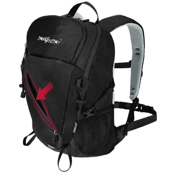 22l vandringsryggsäck - svart P04