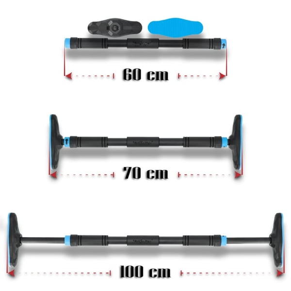 Justerbar pull-up-stång - stål - blå
