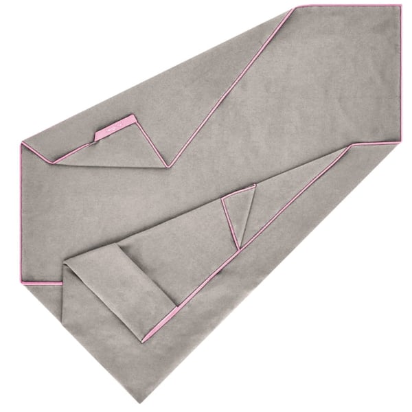 Nopeasti kuivuva mikrokuitupyyhe 180x90cm suuri - harmaanpinkki