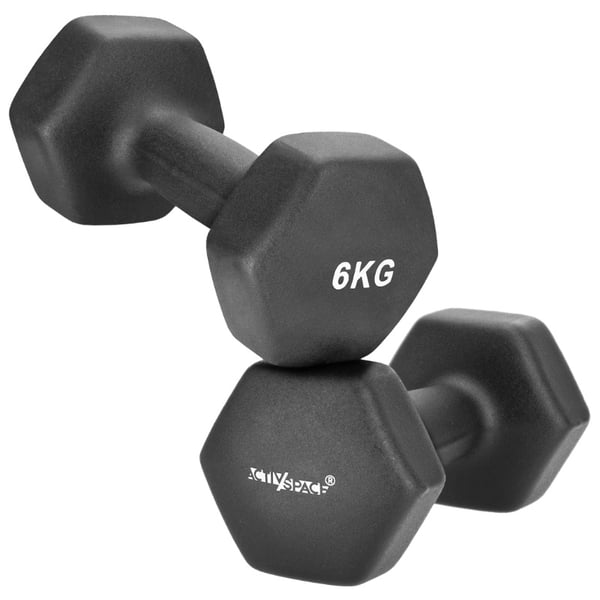 KÄSIPAINOT 2x6kg harjoituksiin - neopreenipainot KÄSIPAINOT 2x6kg harjoituksiin - neopreenipainot