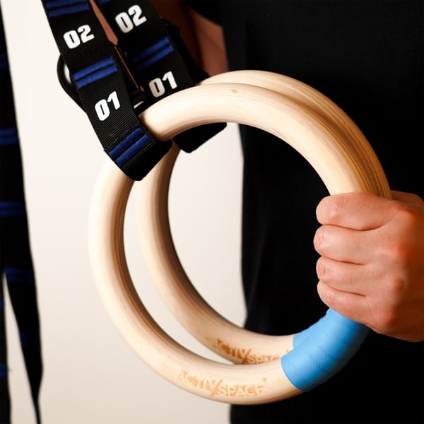 Gymnastikringe, træringe, crossfit-ringe - premium