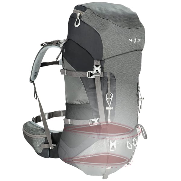 60l trekkingrygsæk - grå P09