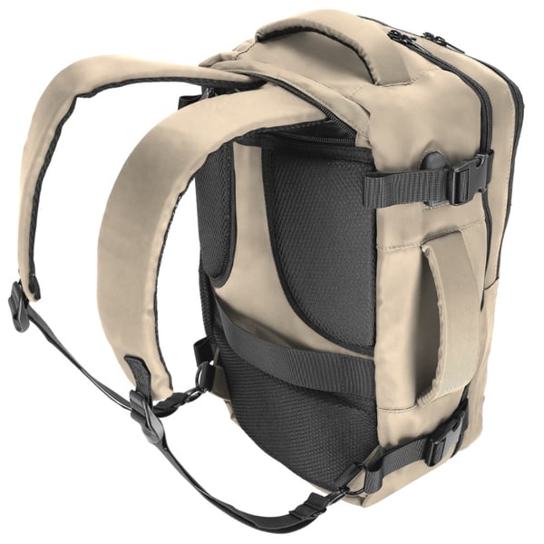 Reseryggsäck 40x20x25 för flygplan, lätt handbagage - beige