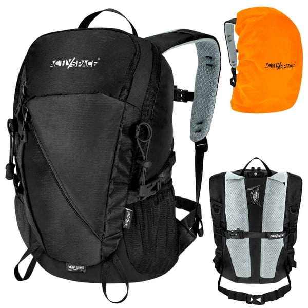 22l vandringsryggsäck - svart P04