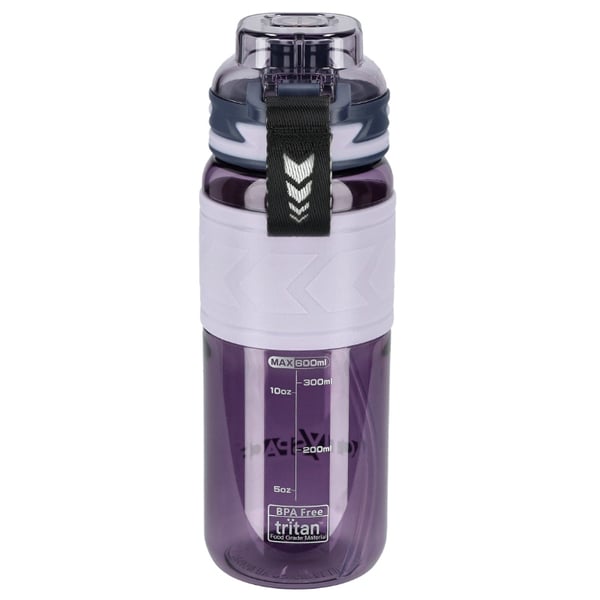 Tritan-juomapullo 600 ml mittakupilla - violetti
