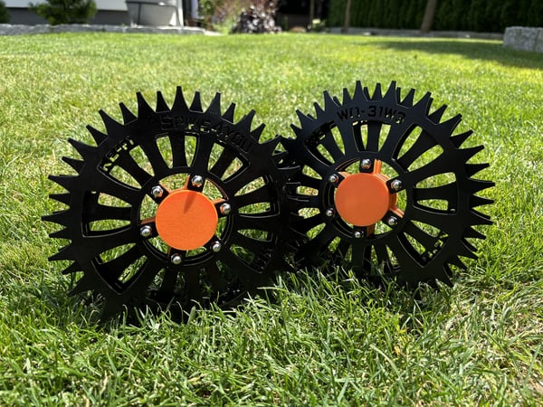 WORX Landroid M600 M800 L1300 robottileikkurin pyörä, teräslevy 3 mm