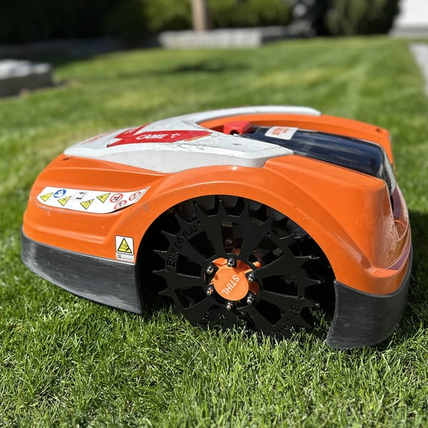 STIHL RMI 422, VIKING MI 422 robottileikkurin pyörä, ruostumaton teräs 3 mm