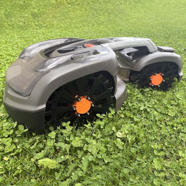 Husqvarna Automower 435, 535X AWD -robottiruohonleikkurin pyörät, ruostumatonta terästä, 3 mm
