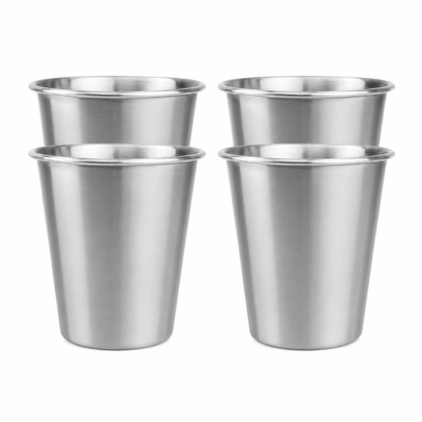 Muggar av rostfritt stål (4-pack)