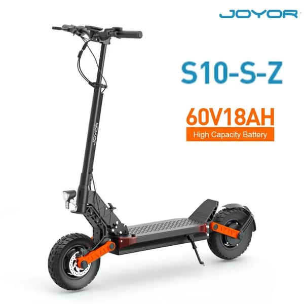 JOYOR S10-S-Z Elscooter för vuxna 1000W*2 Motor 60V18AH Batteri Hopfällbar Elscooter 10" Terrängluftdäck Elscooter för mountainbike