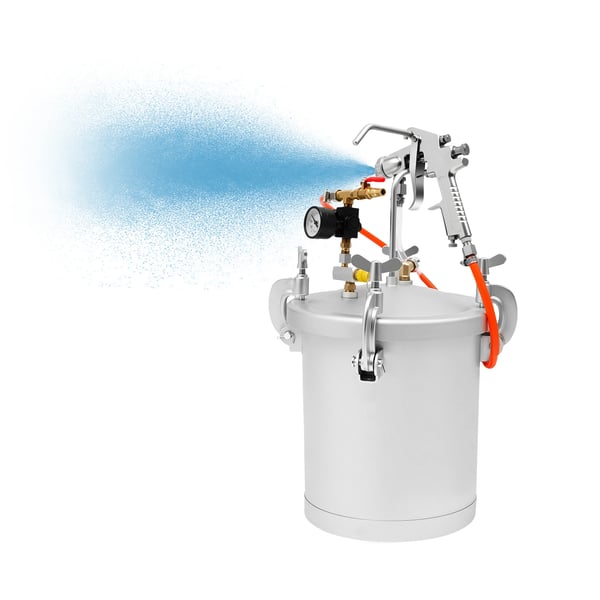 Luft Malings Spraypistol, 10L Kapacitet, Justerbart Tryk,Sølv