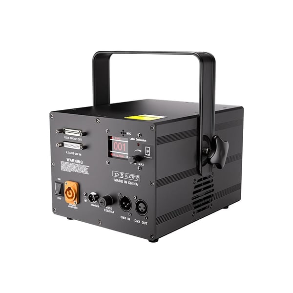 Animaatiolaser, RGB-efektit, DMX-ohjaus, EU-pistoke, 3W