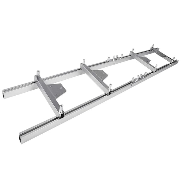 Mølle Skinne System, Aluminiumlegering, Justerbart Design, Forbedret Stabilitet,97x26x6cm, Sølv