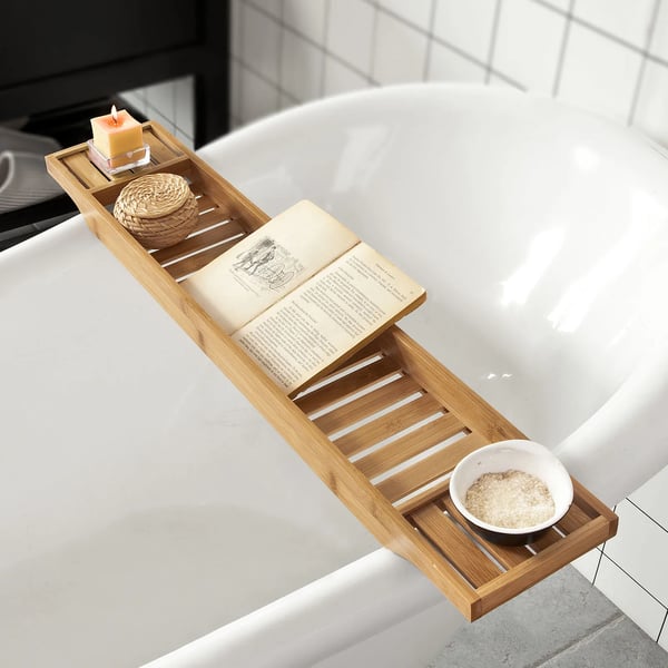 Badekarhylde, Bambusmateriale, Fugtbestandigt Design,Brun