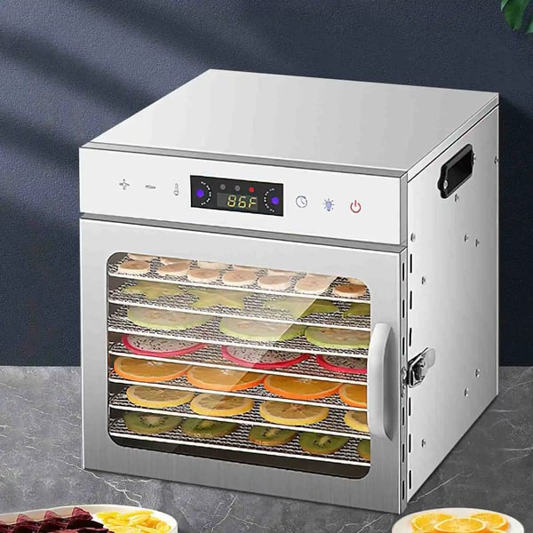 Matdehydrator, 8 brickor, LED-timerkontroll,8-lagers