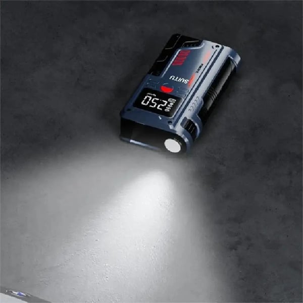 Bil Jump Starter, 20000 mAh Kapacitet, 150 PSI Luftkompressor, Letvægts 1234 g, 12V Udgangsspænding, Kompakt Design