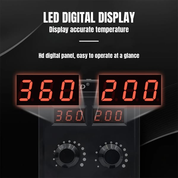 Lodde Station, Digital Temperaturkontrol, Energisparende Funktioner,8586D 750W-EU Stik