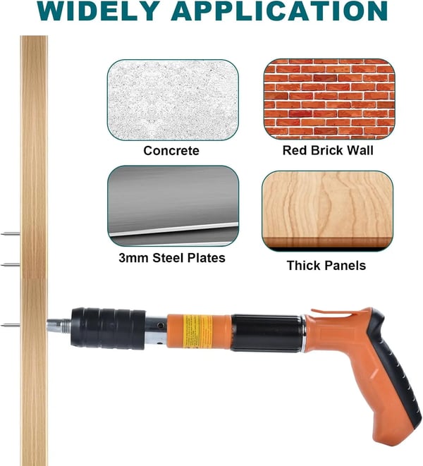 Nail Gun, 5-trins justerbar, fremragende gennemtrængningskraft,220 søm