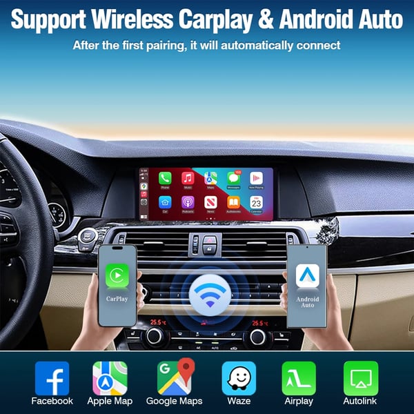 Dekoderlåda för trådlös CarPlay, Android Auto, OEM-kontrollbehållning,För nbt