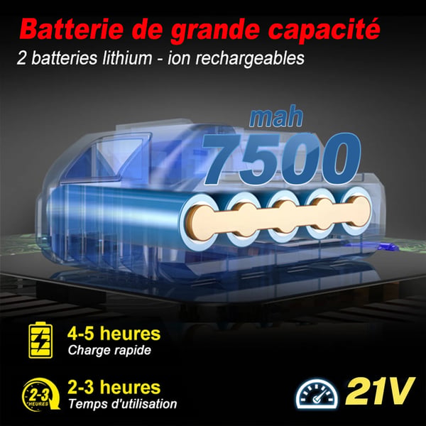 Elektriska beskärningssaxar, borstlös motor, effektiv batteritid, 1000W