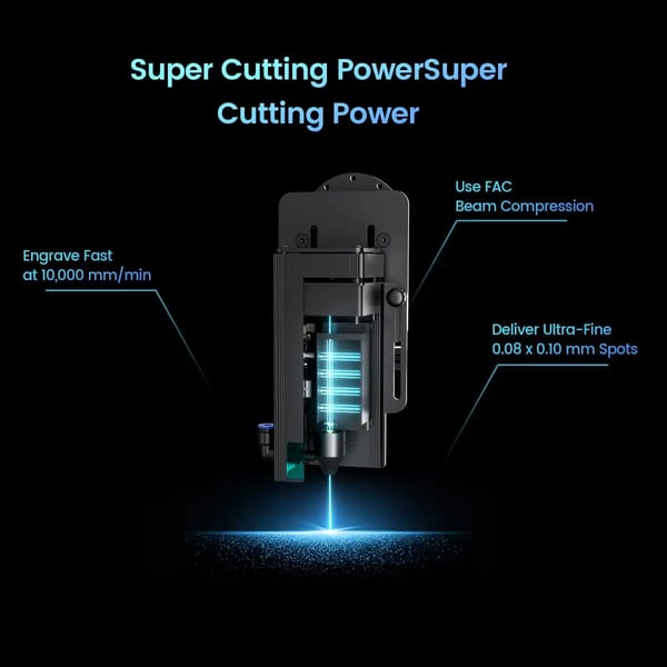 Lasergraver, Ultrafine Laserprik, WiFi-forbindelse,10W, LÆNGERE RAY5 10W