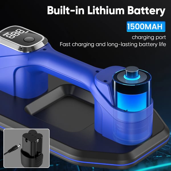 Elektrisk vakuum sugekop, 300KG belastning, digital skærm,2*batteri