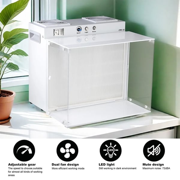 Laminar Flow Skab, HEPA Filter Klasse H12, Høj Luftvolumen,LTQ VAPOR CW-12, EU