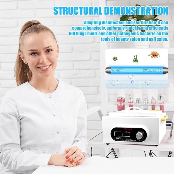 Tørvarme Sterilisator, Højtemperatur Desinfektion, Intelligent Timer,HVID
