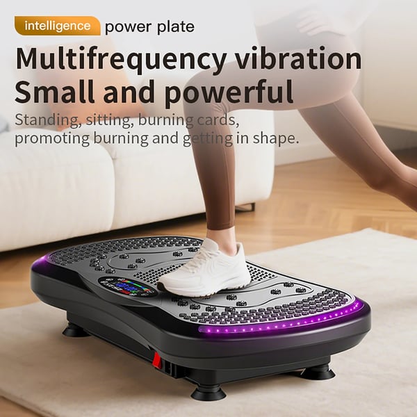 Vibrationsplade, Justerbare Hastigheder, Modstandsbånd Inkluderet,sort