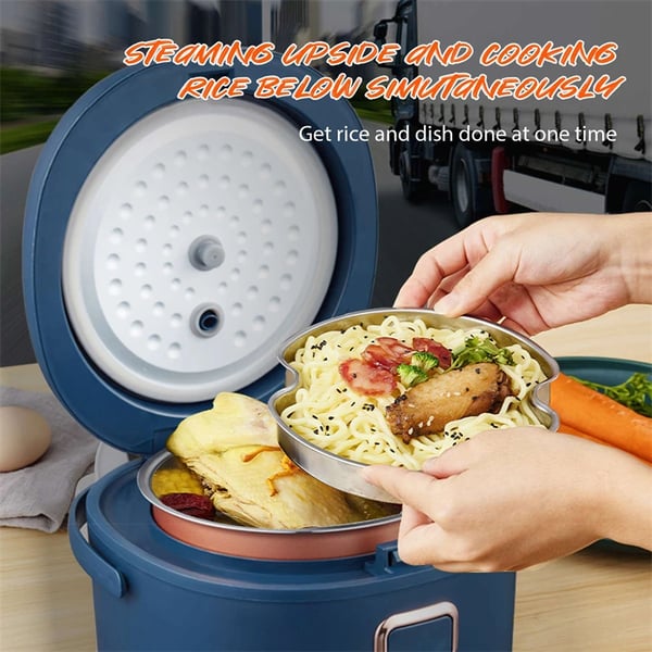 Riisikeitin, 2L kapasiteetti, kannettava muotoilu,Sininen-EU Plug, 220V