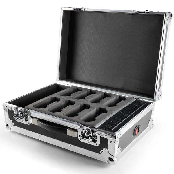 Flight Case, Premium Læder, 61 cm x 44 cm x 24,5 cm, Kompatibel med Genopladelige Par Lygter, Vægt: 10,19 kg, Effekt: 18 W