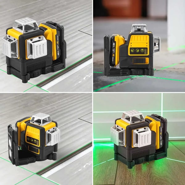 Laser Niveau, Selvnivellerende, Alsidige Anvendelser,Med 1 batteri