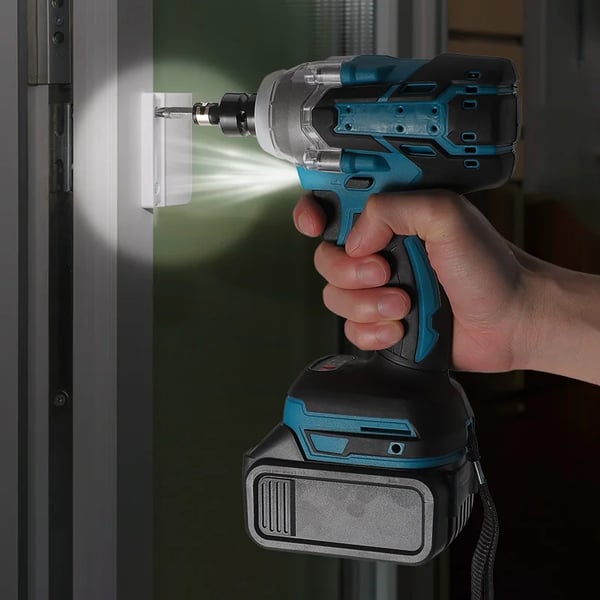 Trådløs Slagnøgle, 380 Nm Maks. Moment, Letvægtsdesign,2 batterier