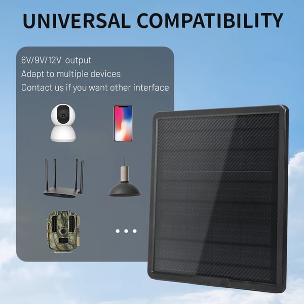 Trailkamera Solpanel, 25000mAh Kapacitet, IP66 Vandtæt Rating,WG25000