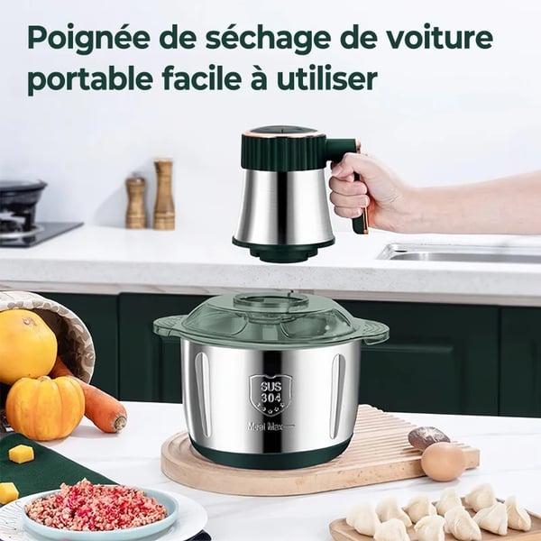 Elektrisk Kødsliber, Rustfrit Stål, 5 Hastighedsindstillinger,5L
