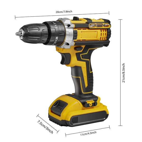 Trådløs Slagnøgle, 28V, Elektrisk Hammer, 2 Lithium-Ion Batterier,2 batterier, EU