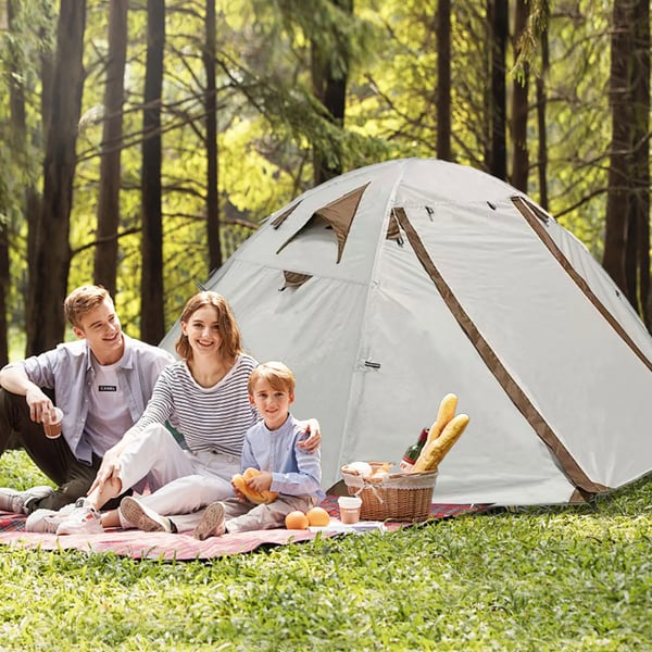 Campingtelt, Vandtæt, Ultralight Bærbart Design,grå
