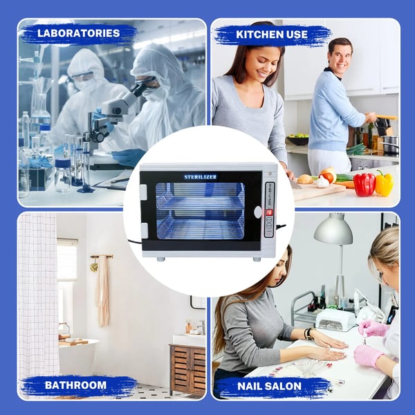 UV Steriliseringsskab, Rustfrit Stål, Intelligent LCD Kontrol,EU stik