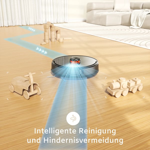 Robotstøvsuger, 3-i-1 Funktionalitet, Smart Teknologi,sort