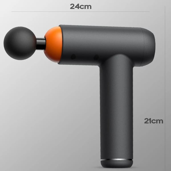Massagepistol, 99 hastighedsindstillinger, 8 udskiftelige hoveder,Sort