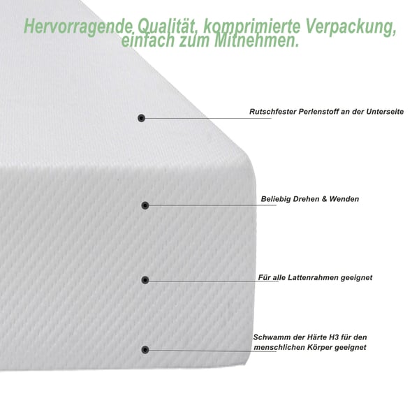 Patja, Ergonominen Mukavuus, Oeko-Tex Sertifioitu,140x200cm